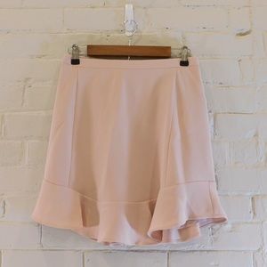 New With Tags J Crew Tulip Blush Pink Ruffle Hem Mini Skirt Size 2